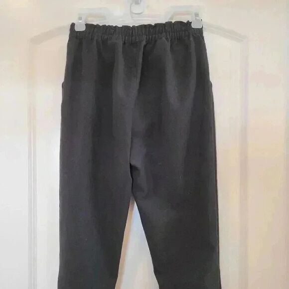 H&M Girl's Black Poly/Spandex Elastic Waistband Pants w Tie - Picture 8 of 9